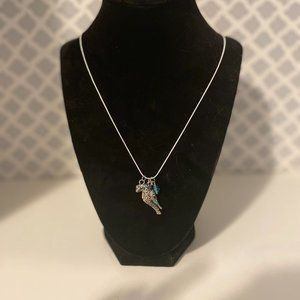 Vintage 2000's Lucky Brand Bird Flock Cocktail Ring and Necklace.
